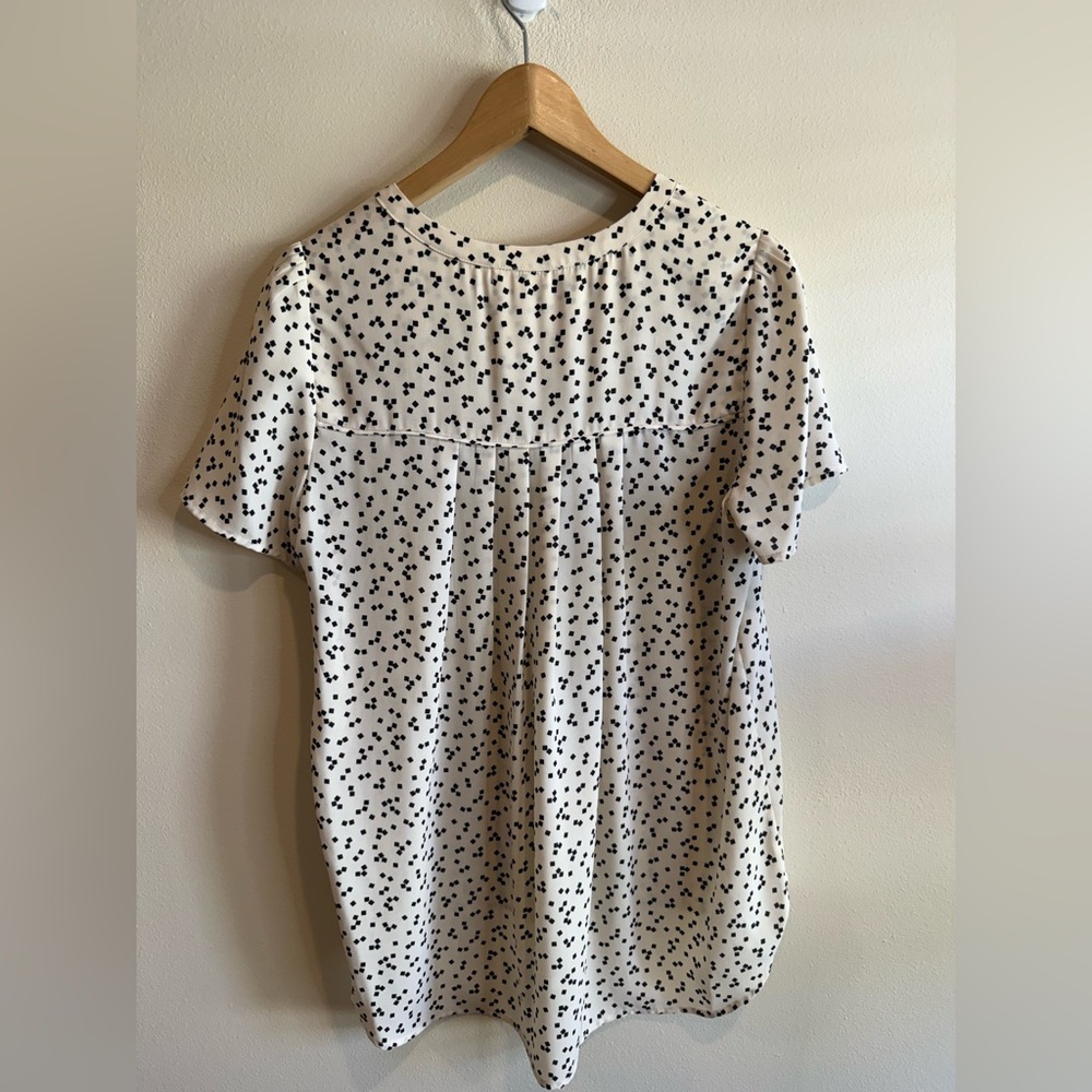 Pleione Black and White Patterned Blouse - Picture 4 of 5